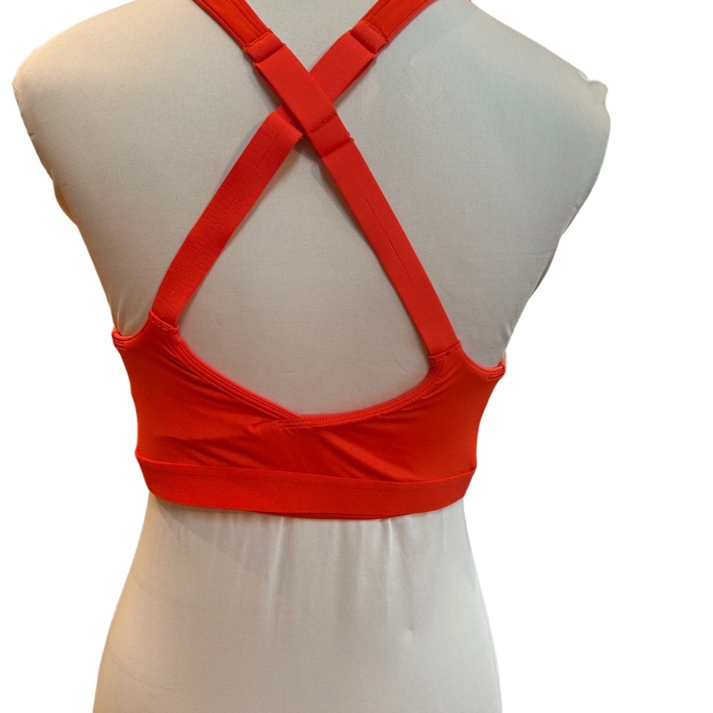 Athleta D/DD Crossback Bikini Top Coral Red NWT Size Small Support Swim - Picture 3 of 8